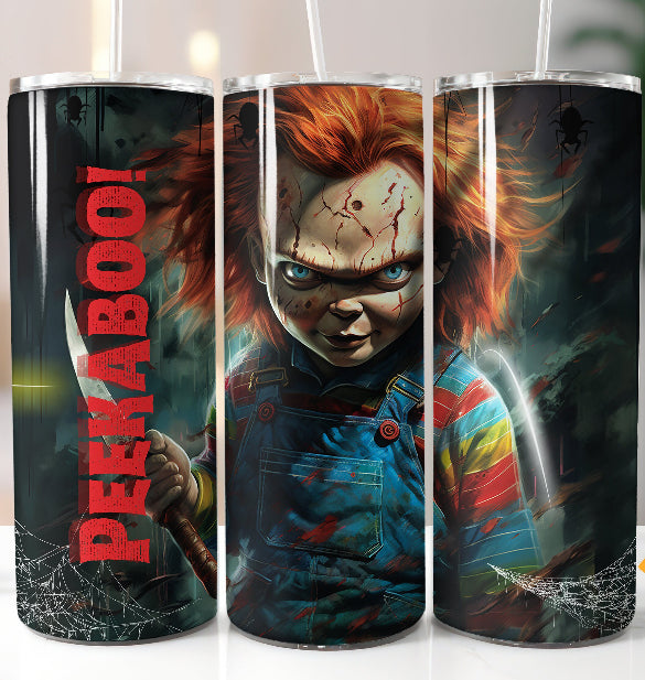 Scary Peekaboo! Horror Tumbler