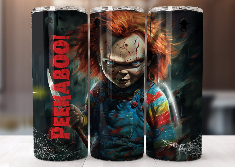 Scary Peekaboo! Horror Tumbler